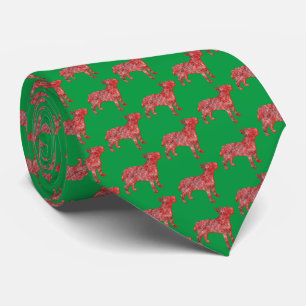 Bull Terrier Christmas Hund Silhouette Green Neck Krawatte
