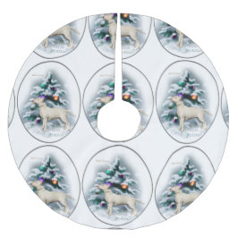 Bull Terrier Christmas Polyester Weihnachtsbaumdecke