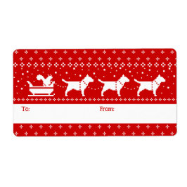 Bull Terrier Christmas Schlitten Hunde Urlaub