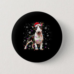 Bull Terrier Christmas Sweater Dog Xmas Lights Tre Button