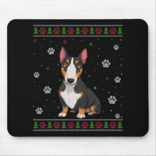 Bull Terrier Christmas Sweater Xmas Haustier Hund Mousepad