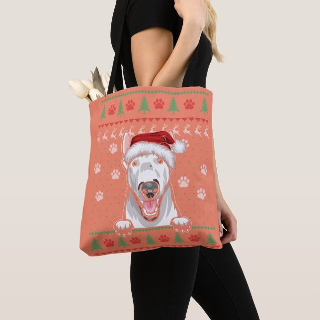 Bull Terrier Christmas Ugly Sweater Funny Dog Lieb (Von Nahem)