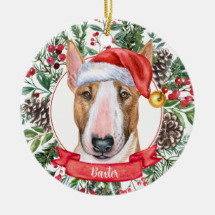 Bull Terrier Custom Santa Dog Weihnachtsschmuck
