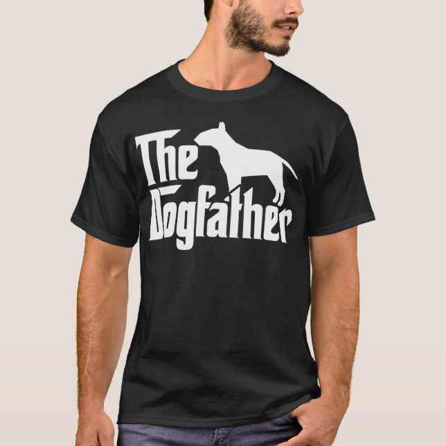 Bull Terrier Der Dogvater Bull Terrier Vater Papa T-Shirt (Vorderseite)