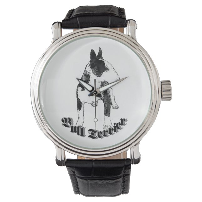 Bull Terrier dog Armbanduhr (Vorderseite)