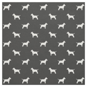 Bull Terrier Dog Breed Silhouetten Muster Stoff