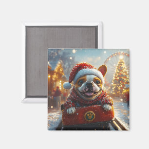 Bull Terrier Dog Christmas Magnet