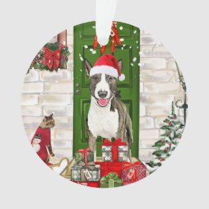 Bull Terrier Dog Christmas Ornament