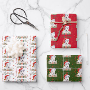 Bull Terrier Dog Christmas Pattern Geschenkpapier Set