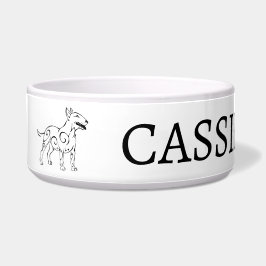 Bull Terrier Dog Design Custom Napf