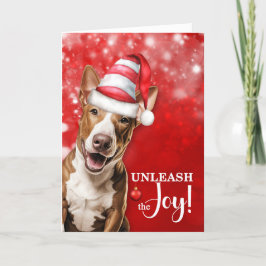 Bull Terrier Dog Entleash the JoChristmas Feiertagskarte