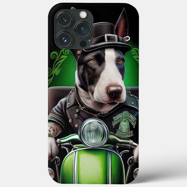 Bull Terrier Dog Fahrrad St. Patrick's Day Case-Mate iPhone Hülle (Rückseite)