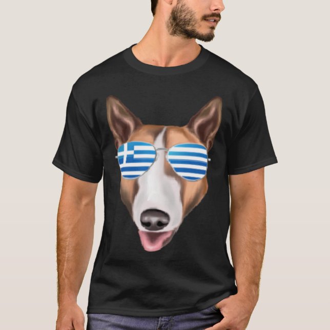 Bull Terrier Dog Griechenland Pocket T-Shirt (Vorderseite)