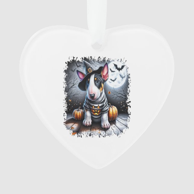 Bull Terrier Dog Halloween Ornament (Vorderseite)
