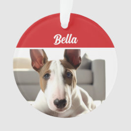 Bull Terrier Dog Holiday Foto Weihnachten Ornament