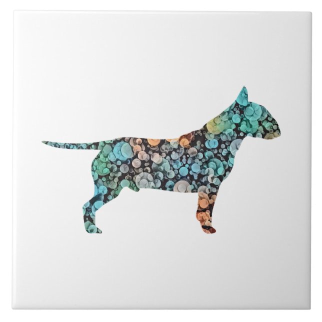 Bull Terrier Dog Lover Fliese (Vorderseite)