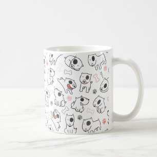 Bull Terrier Dog Lover Seamless Muster Kaffeetasse