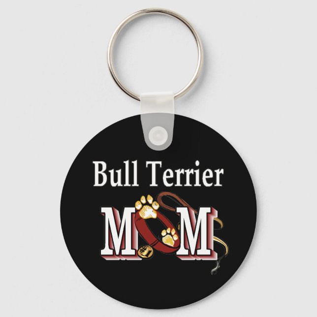 Bull Terrier Dog MAMA Schlüsselanhänger (Vorderseite)