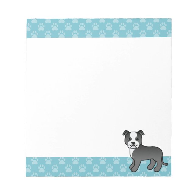 Bull Terrier Dog Notizblock (Vorderseite)
