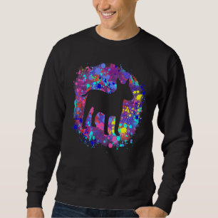 Bull Terrier Dog Pink Spritzer Liebe Sweatshirt