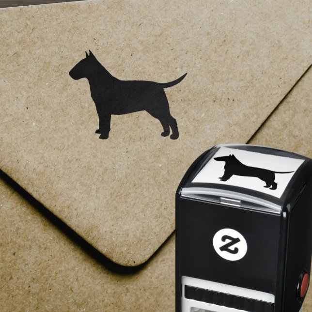 Bull Terrier Dog Rasse Silhouette Permastempel (Von Creator hochgeladen)