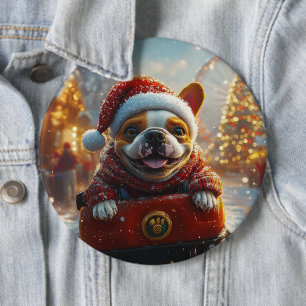 Bull Terrier Dog Roller Untersetzer Weihnachten Button