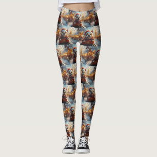 Bull Terrier Dog Roller Untersetzer Weihnachten Leggings