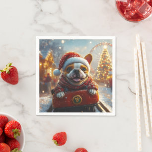 Bull Terrier Dog Roller Untersetzer Weihnachten Serviette