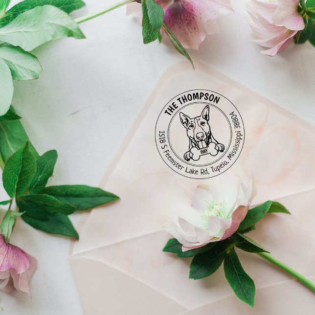 Bull Terrier Dog Rücksendeadresse Gummistempel (Von Creator hochgeladen)