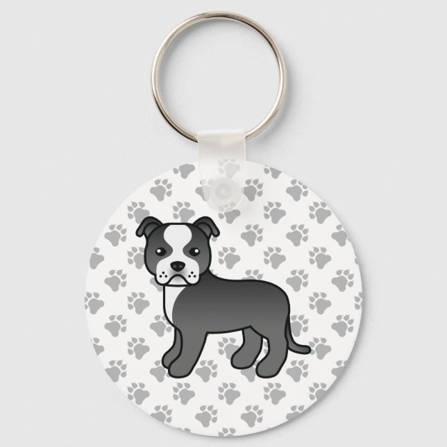 Bull Terrier Dog Schlüsselanhänger (Vorderseite)
