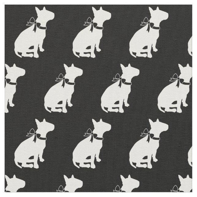 Bull Terrier Dog Silhouette Pet Stoff (Nahaufnahme)