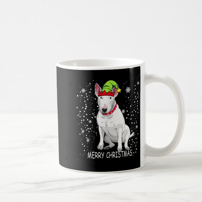 Bull Terrier Dog Tree Christmas Sweater Xmas Dogs  Kaffeetasse (Rechts)