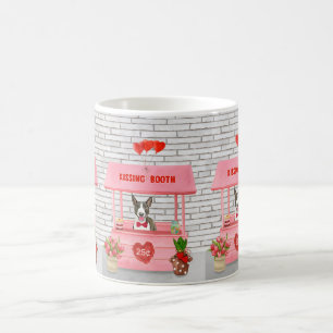 Bull Terrier Dog Valentine's Day Kissing Booth Kaffeetasse