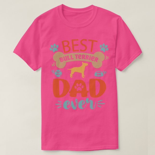 Bull Terrier Dog Vater T-Shirt (Design vorne)