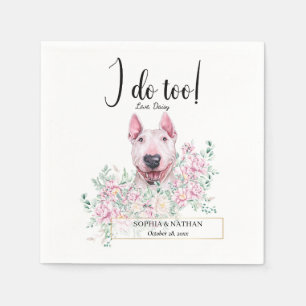 Bull Terrier Dog Wedding Cocktail Napkins Serviette
