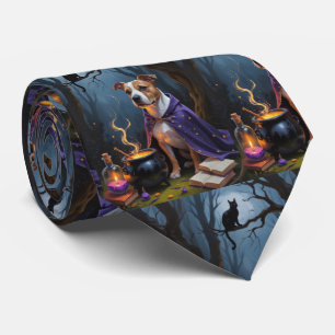 Bull Terrier Dog Whimsical Halloween Malerei Krawatte