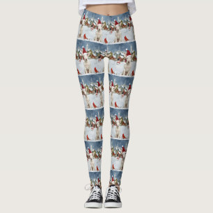 Bull Terrier Dog Winter Wunderland Weihnachtsfreud Leggings