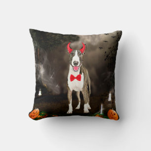 Bull Terrier Dog zu Halloween Kissen