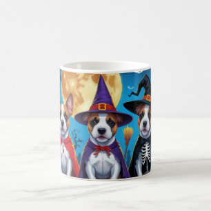 Bull Terrier Dogs Pumpkin Halloween Funny Kaffeetasse