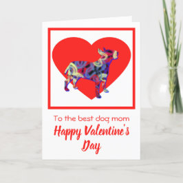 Bull Terrier English Dog Red Valentine's Day Card Dankeskarte