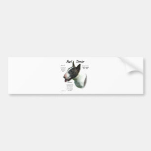 Bull Terrier (farbig) History Design Autoaufkleber