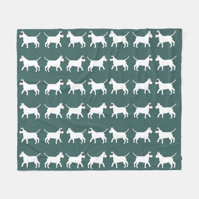 Bull Terrier Fleece Blanket (Vorderseite (Horizontal))