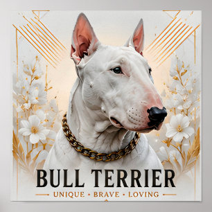 Bull Terrier Furchtloses Icon Poster