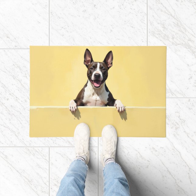 Bull Terrier Fußmatten Kunst Fußmatte (Indoor)