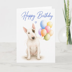 Bull Terrier Geburtstag Karte