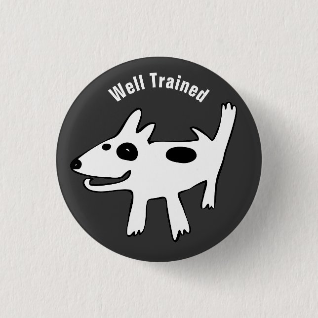Bull Terrier gut ausgebildet Button (Vorderseite)