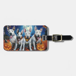 Bull Terrier Halloween Gruselig Gepäckanhänger