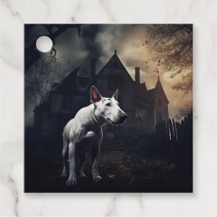 Bull Terrier Halloween Gruselig Geschenkanhänger