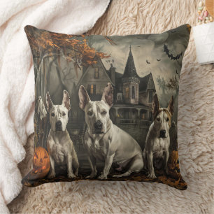 Bull Terrier Halloween Night Doggy Delight Kissen