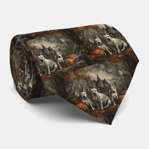 Bull Terrier Halloween Night Doggy Delight Krawatte